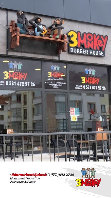 Three monkey Burger house Ihlamurkent - Odunpazarı Hamburger